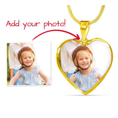 Customized Photo & Message Heart Necklace